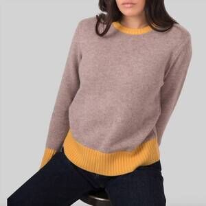 NEW ABSOLUT CASHMERE alessandra crewneck sweater in chestnut